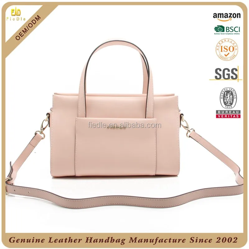 Csyh371001 Designer Ladies Fancy Pink Satchel Bags Custom Made Italian