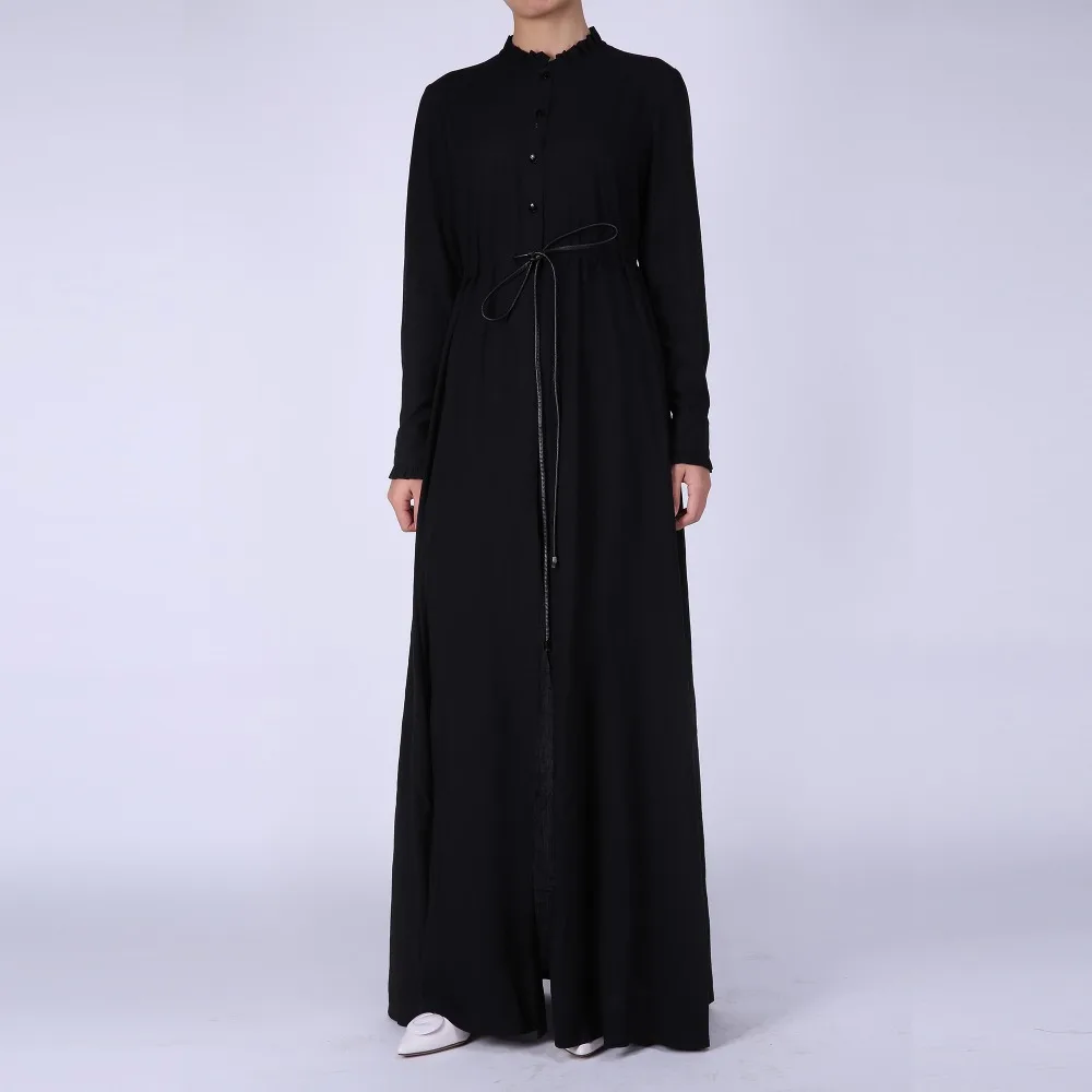 plain black kaftan