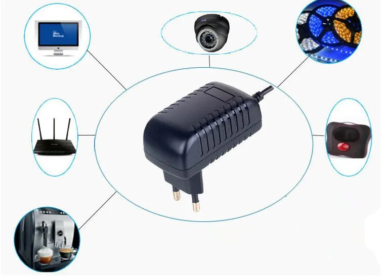 2-Pack 12V 2000mA Power Supply Adapters For Surveillance Cameras - Fits Lorex & Other 12V DC Systems