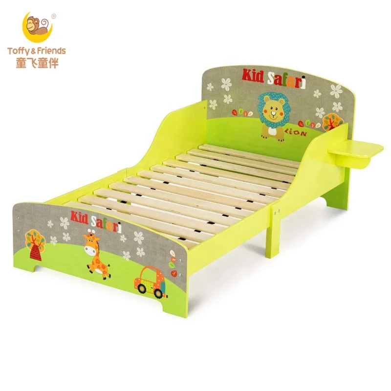 
Toffy & Friends BSCI Wooden Kids Toddler Bed in safari design 