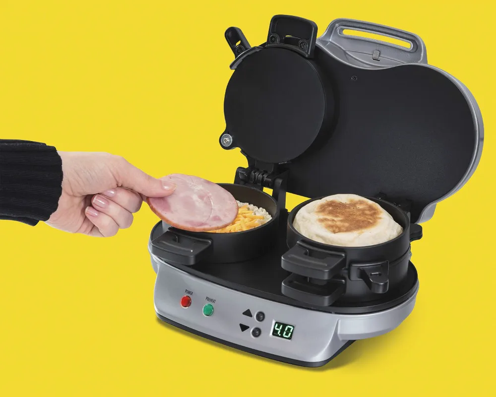 Small Electric Hamburger Grill Dual Breakfast Sandwich Maker Electric