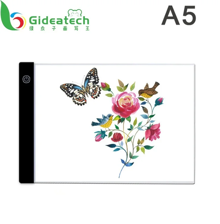 
New product Potable High Quality 3 Dimming A5 LED light pad Led Drawing Board Light-up Tracing Pad for Kids and students 