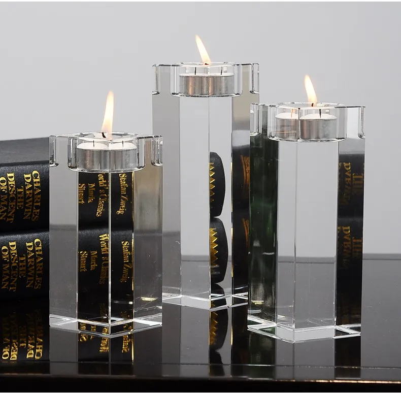 product wholesale carved crystal tealight candlestick customize k9 crystal candle holder-28