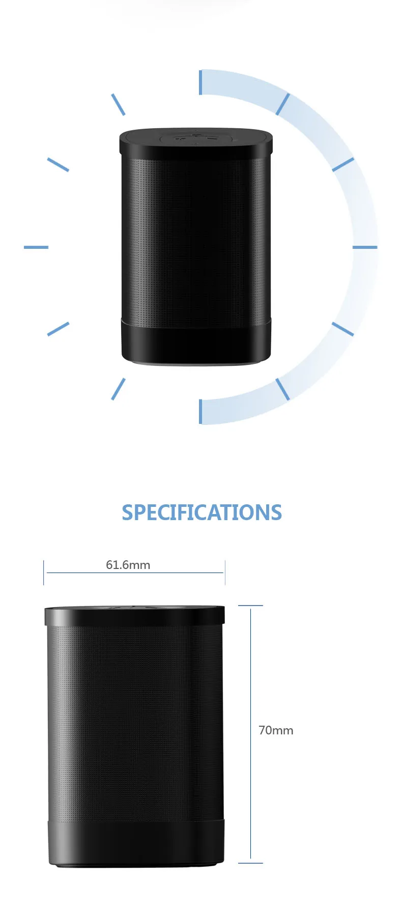 High Quality Portable Metal Mini Bluetooth Speaker Wireless Handsfree - ANKUX.COM