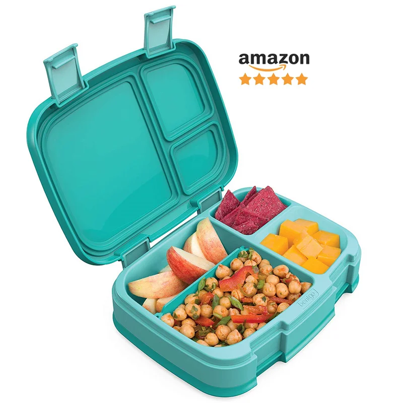 

Bentgo Fresh New Improved Leak-Proof Versatile 4-Compartment Bento-Style Lunch Box Ideal for Portion-Control BPA-Free Food-Safe