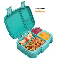 

Bent go Fresh New Improved Leak-Proof Versatile 4-Compartment Bento-Style Lunch Box Ideal for Portion-Control BPA-Free Food-Safe