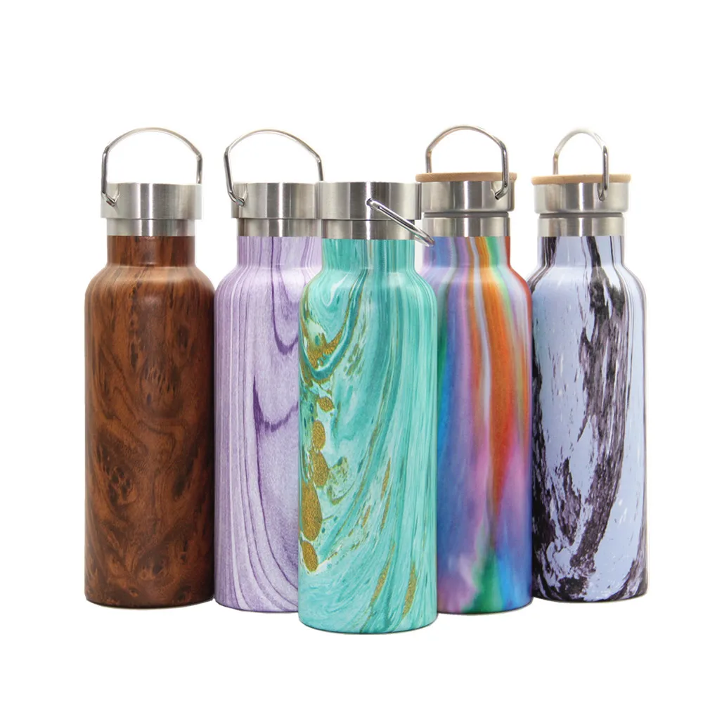 

304 Stainless Steel Sports Water Bottle With Handle 500ml, Customized color