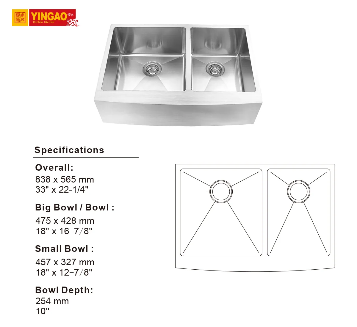 Modern Simple Design Portable 304 Stainless Steel Custom Size Kitchen