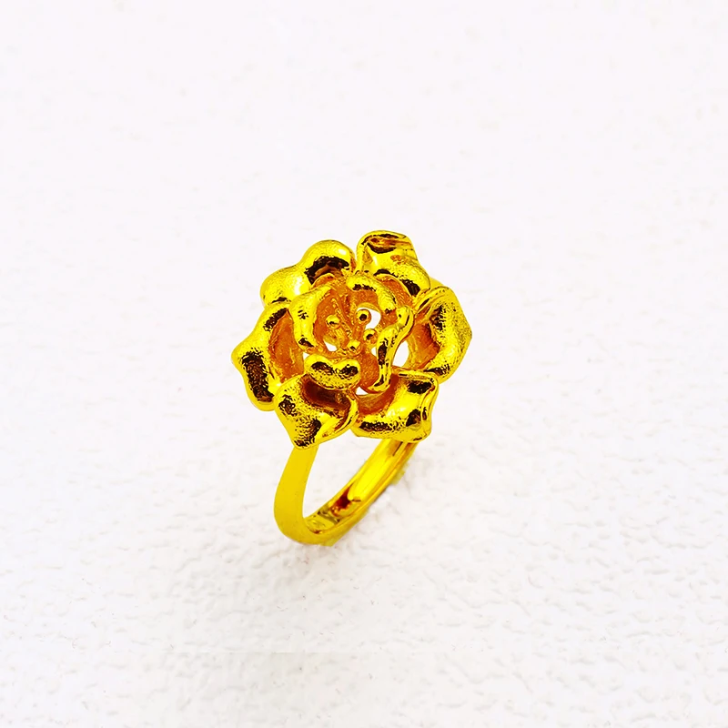 

xuping cheap jewellery wholesale rose design dubai gold ring models