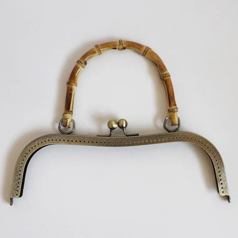 

Natural Bamboo Bronze Hand-pulling Hardware Handbag Iron Bag Handle Accessories