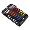 12 Gang LED Indicator fuse holder with Negative Bus