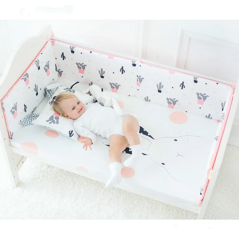 Muslin Tree 100cotton Bumper Bed Baby Soft Bedding Set For Baby Crib
