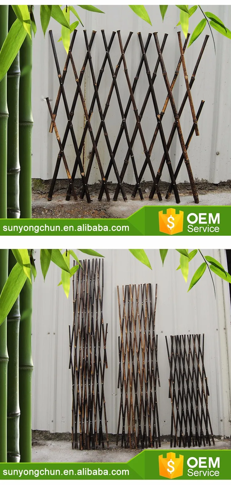 coloured decorative cheap yard black bamboo fence for home decoration
