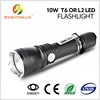 Factory Custom Made 18650 cell Powered 5 modes Light Aluminum led rechargeable torch