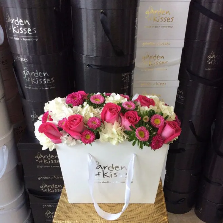 Luxury Wholesale Rectangle Flower Box/ Long Square Shape Roses Box With