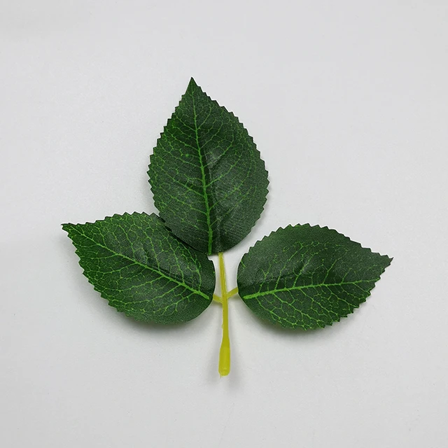 

Artificial silk ro;;se leaves decorate soap flower gift boxes and make bouquets, Green