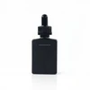 15ml 30ml frosted black rectangle glass dropper bottle