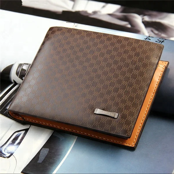 

Best Selling Wallet Card Holder Men's Multi-Card Leather Wallets Short Wallet For Men, Brown