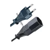 European two core flat plug extension cord with VDE approval