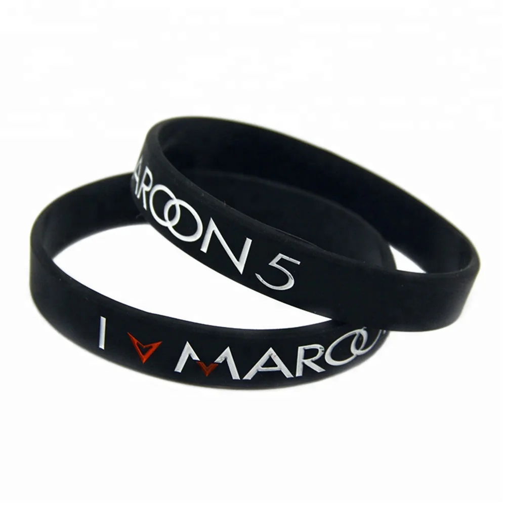

50pcs I Love Maroon 5 Music Silicone Wristband