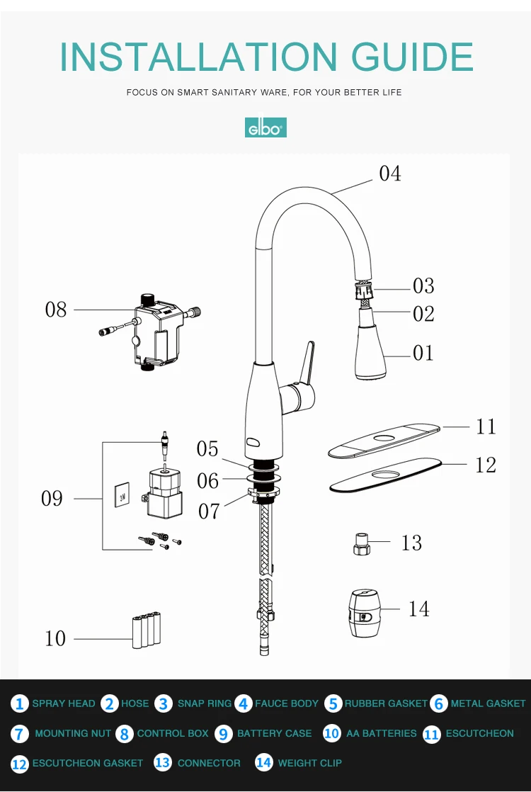 Auto Sensor Kitchen Sink Faucet Tap and Mixer