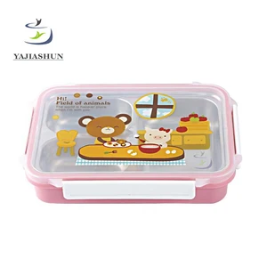 Custom Insulated Silicone Stainless Steel Tiffin Eco Friendly Bento Lunch Box Storage Leakproof Children Thermal Snack Box