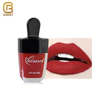 

QIBEST Wholesale Brand Lipgloss Herbal Makeup Mini Ice Cream Waterproof Lip Gloss