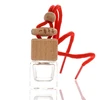 Perfume Bottles Clear Wooden Lid Home Car Hanging Air Freshener Perfume Fragrance Small Glass Empty Glass Bottle