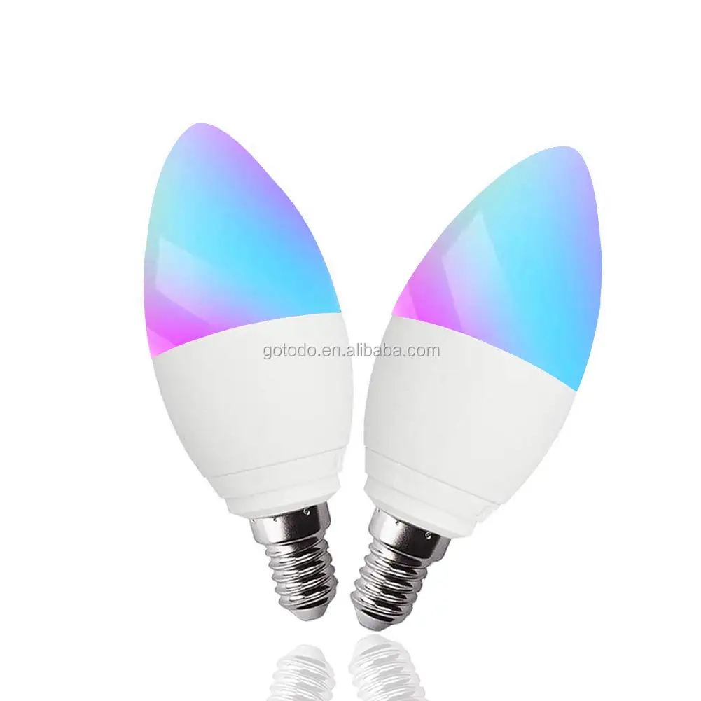 Gu10 B22 Rgbw E27 E26 Candle E14 E12 Color Camera Light Lamp Led Alexa Tuya Rgb Smart Wifi Bulb Br30