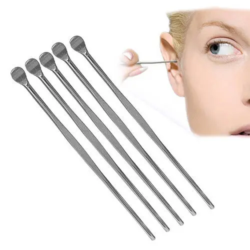 

5Pcs Unique Design Stainless Steel Ear Pick Wax Curette Remover Cleaner Care Tool EarPick