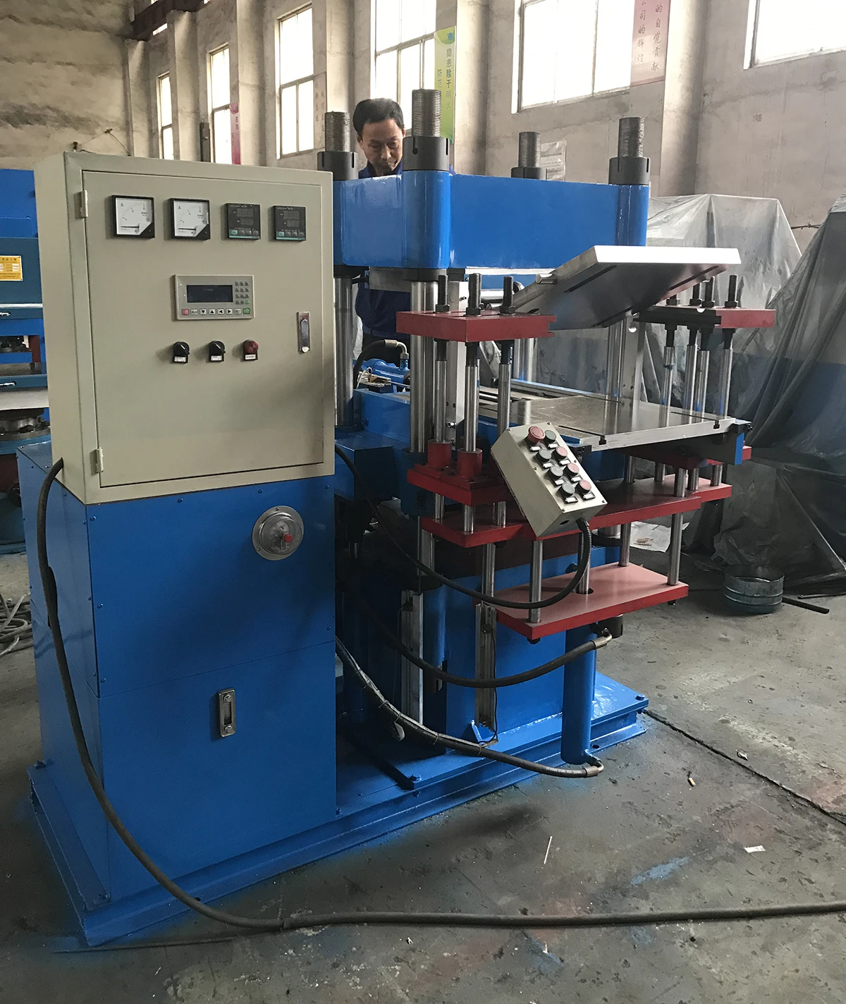 橡胶模压硫化橡胶鞋底压机液压机 xlb600x600x1-2rt-100t-plc