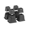 8PCS Plastic Furniture Adjustable Bed Risers,8,5,3-inch Bed Riser and Bed Lifts