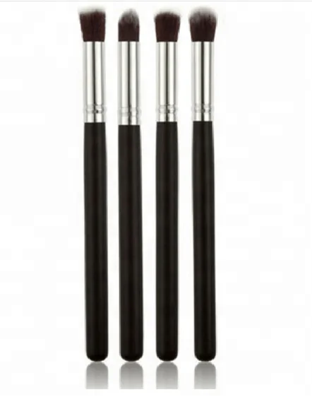 

New Professional 4pcs Makeup Brushes For Eye Makeup Tool Kit Synethic Hair Eyeshadow Brushes Set + Round Tube Wood Handle, Optional