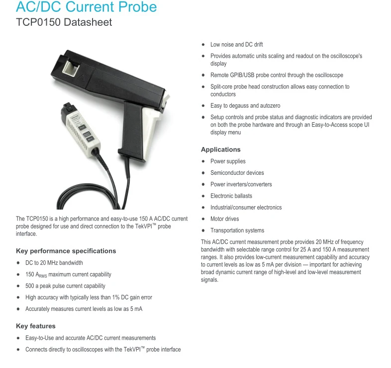 New Tektronix Tcp0150 Ac/dc Current Probes Buy Current Probe