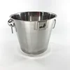 Top quality stainless steel metal wine beer cooler ice bucket with opener