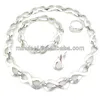 roundd neck cheap wholesale price african custom jewelry silver sets 18k alloy big jewelry color guaranteed