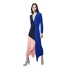 Long Sleeve Ladies Simple Fashion Dresses Korean Style Patchwork Asymmetry Multi Color New Dress