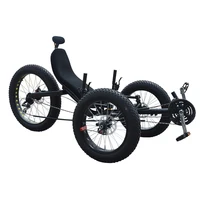 

Adult Snow And Sand Three Wheels 4.0 Fat Tire Recumbent Tricycle Lay Down BIke