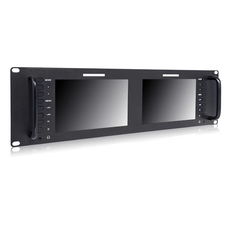

7 inch IPS panel high resolution 1280*800 SD SDI input broadcast dual rack mount monitor