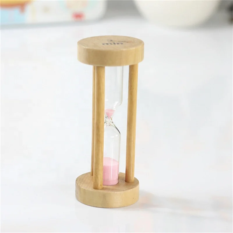 

Mini Birthday Party Gift 3 Minute Portable Wooden Timer Sand Hourglass For Children