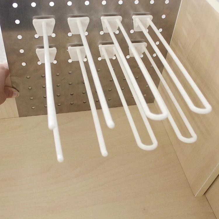 White 6'' Long Single Prong Plastic Hook For Pegboard Buy Plastic