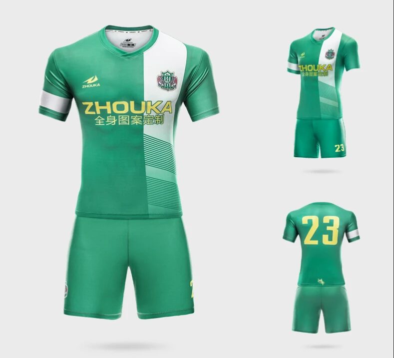green and white soccer jersey team