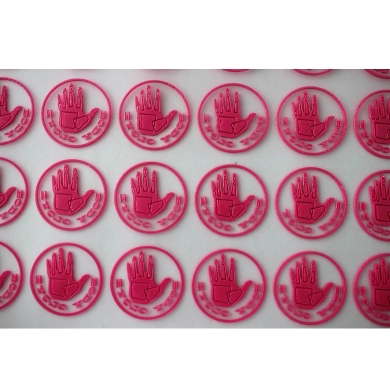 custom silicone 3d heat transfer patch made for garment