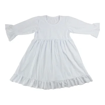 China Wholesale Kids Clothes Toddler Girls White Cotton Lap Dresses ...