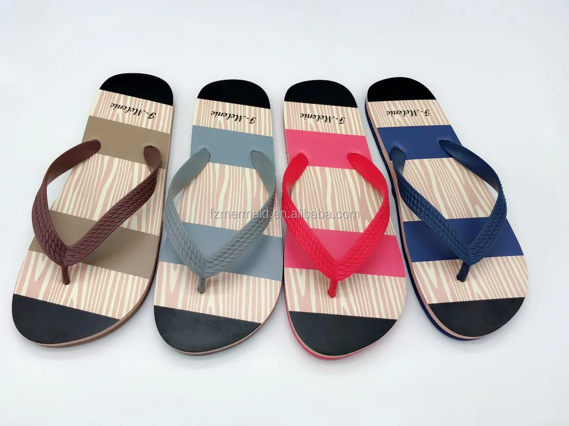 2024 Hot Selling Wooden Slipper for Man , Wide Wooden Rubber Slipper, Pvc Upper Beach Sandals Flip Flop