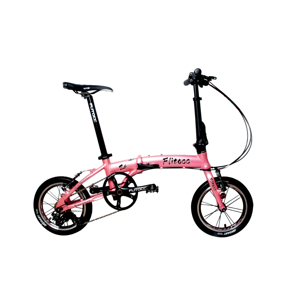 pink folding bike