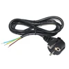 replacement electrical european 3 pin power cord schuko power cord to stripped open wires