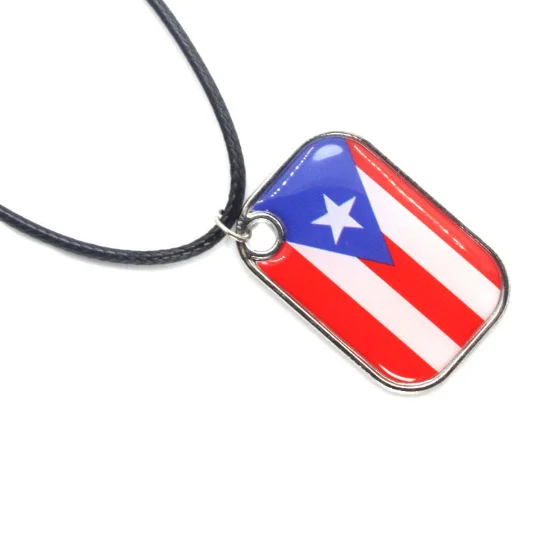 

World Cup flag alloy leather rope 2018 Fan gifts pendant necklace