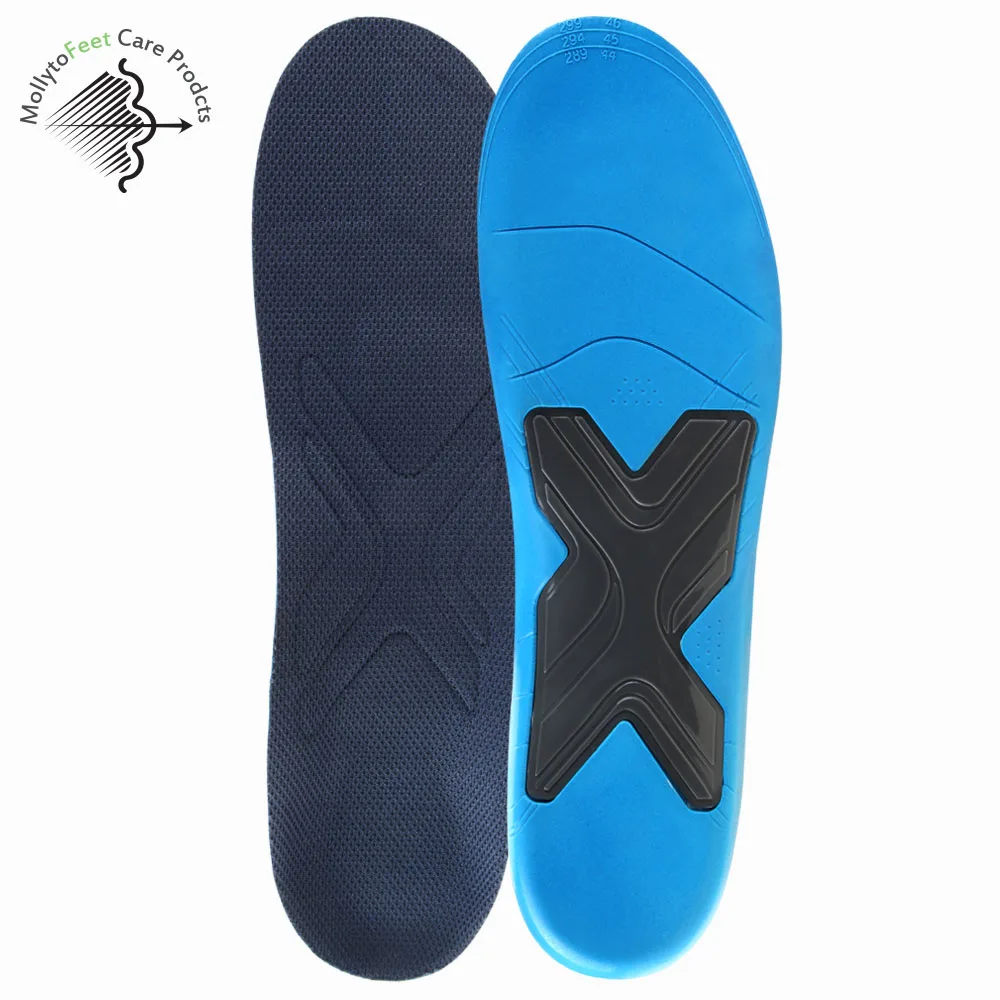 

sport insole superior shock absorption Arch Support to Reduce Muscle Fatigue and Stress on Lower Body, Blue & customized