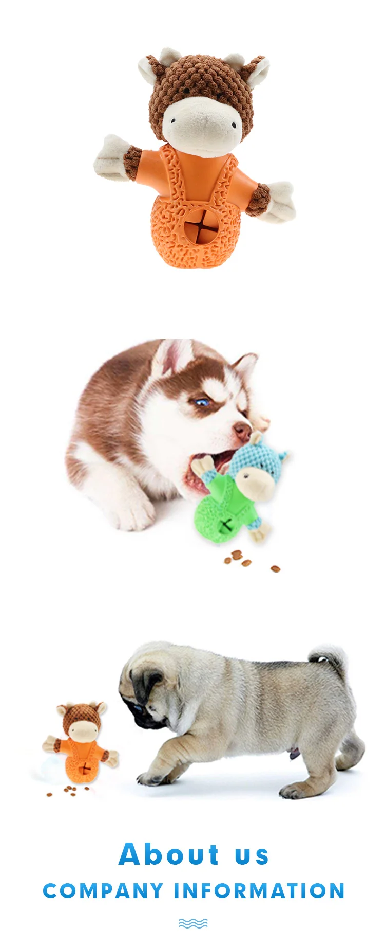 Pets chew dog toys Feed Leakage Plush Stuffed Rabbit